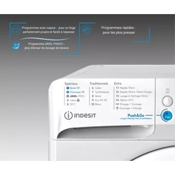 Lave linge séchant hublot INDESIT BDE96435WKVFR – Image 3