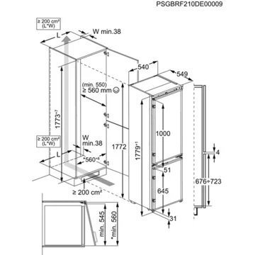 Réfrigérateur combiné encastrable AEG OSC6N181ES – Image 5