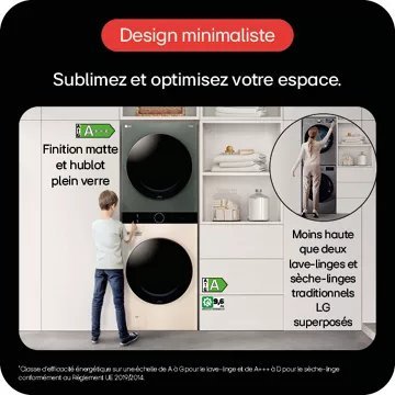 Lave linge séchant hublot LG F214WT8GRBE Washtower – Image 12
