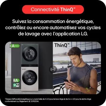 Lave linge séchant hublot LG F214WT8GRBE Washtower – Image 15