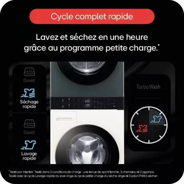 Lave linge séchant hublot LG F214WT8GRBE Washtower – Image 17