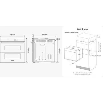 Four encastrable SAMSUNG NV7B45502AK DualCookFlex – Image 18