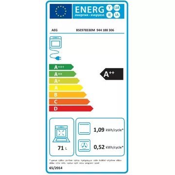 Four encastrable fonction vapeur AEG BSE978330M SteamCrisp – Image 7