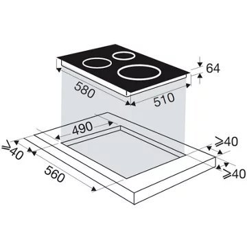 Table induction SAUTER SPIN4361B – Image 5