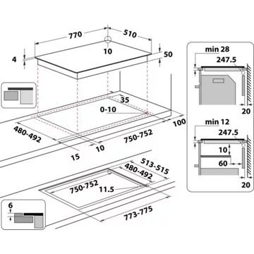 Table induction WHIRLPOOL WFS7977CPNE Cleanprotect – Image 9