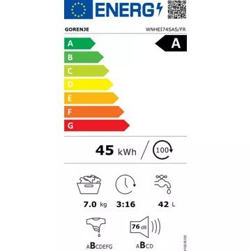 Lave linge compact GORENJE WNHEI74SAS/FR – Image 9