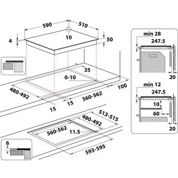 Table induction WHIRLPOOL WFS3660CPNE Cleanprotect – Image 7