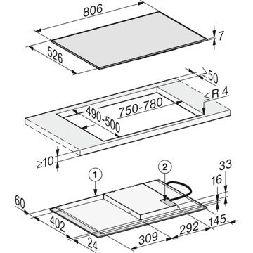 Table induction MIELE KM 7373 FR Cadre Inox – Image 2