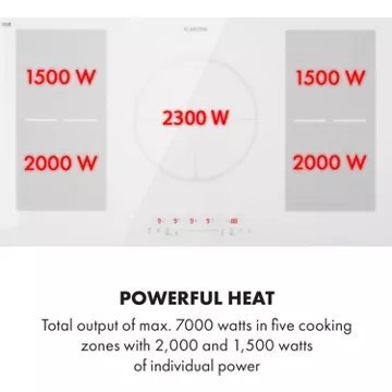 Table vitrocéramique KLARSTEIN Delicatessa 90 Flex - Blanc – Image 4