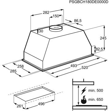 Hotte plafond ELECTROLUX LFG615X – Image 4