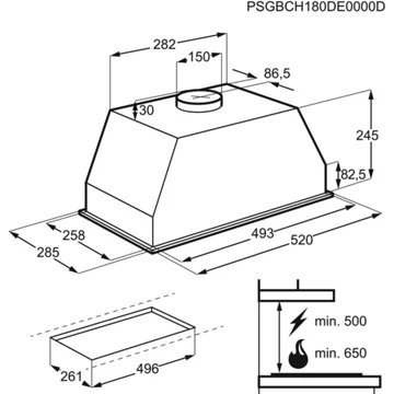 Hotte plafond ELECTROLUX LFG615X – Image 10
