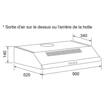 Hotte casquette AIRLUX AHC940IX – Image 2