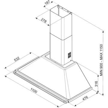 Hotte décorative murale SMEG KT110BLE – Image 4