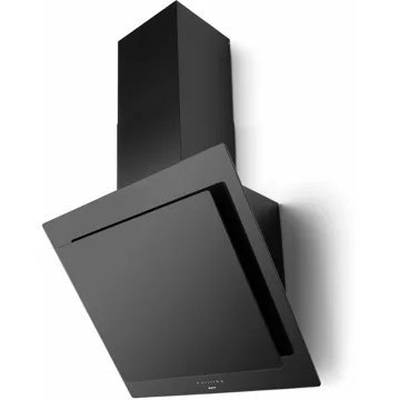 Hotte décorative murale inclinée NOVY Vision Full Black 75cm verre noir