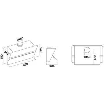 Hotte décorative murale FALMEC FLIPPER 1410 Blanc – Image 5