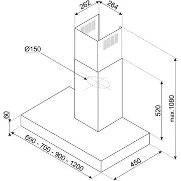 Hotte décorative murale SMEG KBT900AE – Image 6