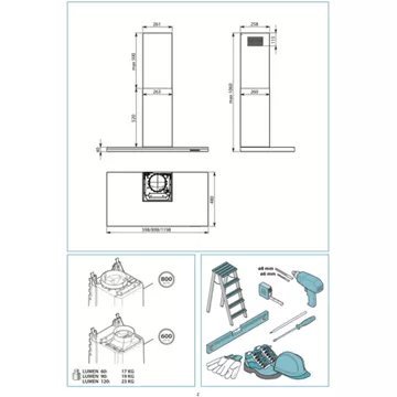 Hotte décorative îlot FALMEC LUMEN2630 – Image 6