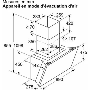 Hotte décorative murale inclinée SIEMENS LC91KLT60 – Image 15