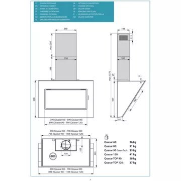 Hotte décorative murale FALMEC QUASARV1621 – Image 5