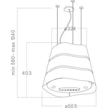 Hotte décorative îlot ELICA WAVE UX IX/F/51 – Image 3