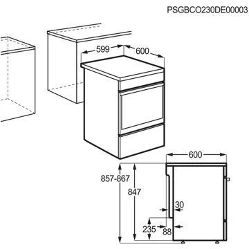 Cuisinière vitrocéramique ELECTROLUX EKR664900X – Image 7