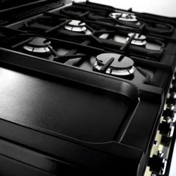 Piano de cuisson mixte FALCON DELUX110 MIXT NOIR LAITON – Image 5