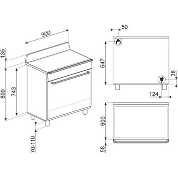 Piano de cuisson gaz SMEG TR90GMBL – Image 9