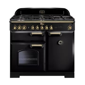 Piano de cuisson gaz FALCON CLASSIC DELUXE 100 NOIR/LAITON – Image 2