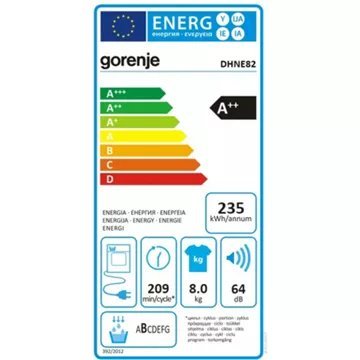 Sèche linge pompe à chaleur GORENJE DHNE82 – Image 5