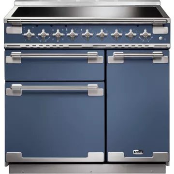 Piano de cuisson induction FALCON ELISE 90 ROCHE BLEUE NICKEL BROSSÉ