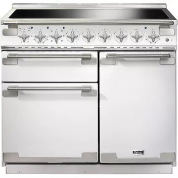 Piano de cuisson induction FALCON ELISE 100 BLANC NICKEL BROSSÉ – Image 2