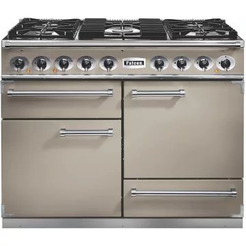 Piano de cuisson gaz FALCON Semi Pro DELUXE 110 FAUVE NICKEL BROSSÉ