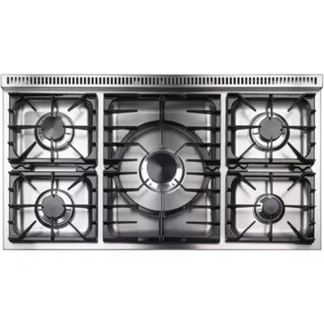 Piano de cuisson gaz FALCON Semi Pro DELUXE 110 FAUVE NICKEL BROSSÉ – Image 2