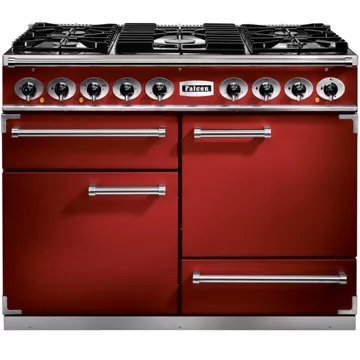 Piano de cuisson gaz FALCON Semi Pro DELUXE 110 ROUGE CERISE NICKEL