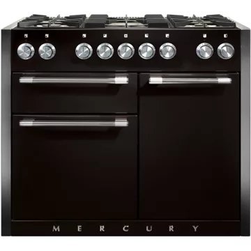 Piano de cuisson gaz FALCON Semi Pro MERCURY 110 NOIR BRILLANT INOX