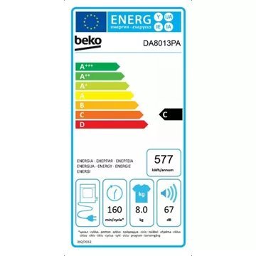 Sèche linge à évacuation BEKO DA8013PA – Image 9