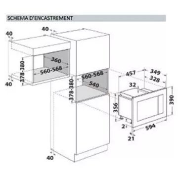 Micro ondes grill encastrable WHIRLPOOL WMF200GNB – Image 9