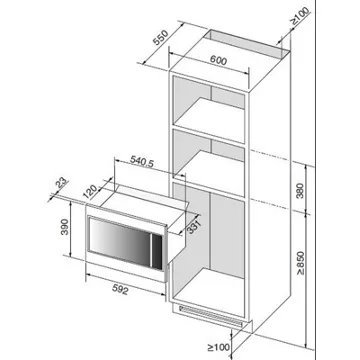 Micro ondes encastrable BRANDT BMS7120WW – Image 3