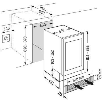 Cave à vin polyvalente LIEBHERR UWTgb1682-26 – Image 8