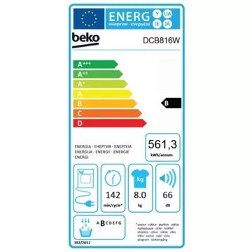 Sèche linge à condensation BEKO DCB816W – Image 9