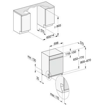 Lave vaisselle encastrable MIELE G7930 SCi Noir AutoDos MTouch – Image 8