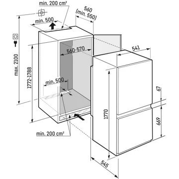 Réfrigérateur combiné encastrable LIEBHERR ICSE1783-2 – Image 7