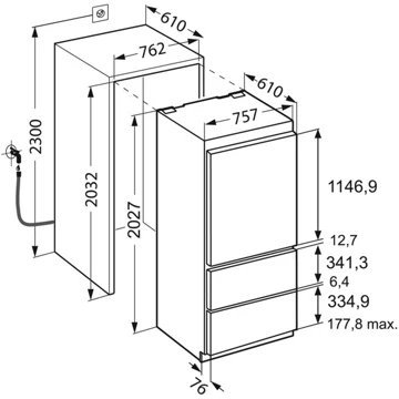 Réfrigérateur combiné encastrable LIEBHERR ECBN5066G-23 BioFresh – Image 9